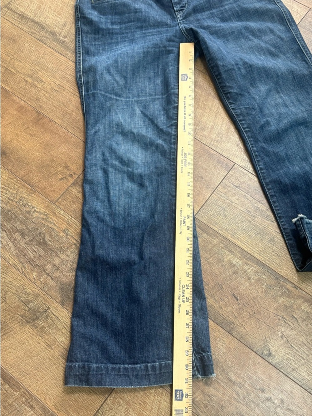 American Eagle Bootcut Jeans Size 14 Medium Wash Raw Hem Denim - Picture 10 of 15